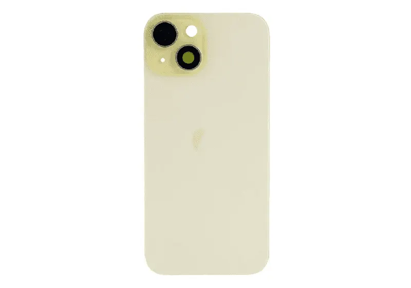 Apple iPhone 15 Plus Backcover Glass + Metal Plate + MagSafe Magnets – Yellow