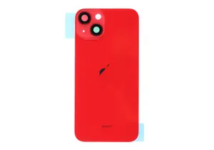 Vitre Arrière iPhone 14 Plus Rouge – Avec Plaque Métal + Aimants MagSafe
