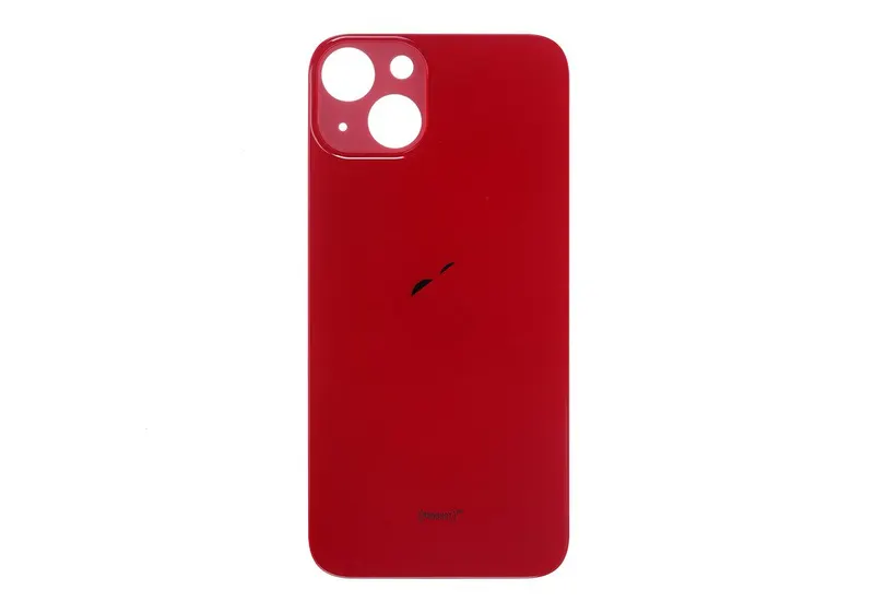Apple iPhone 13 Mini Backcover Glass – (Big Hole) – Red