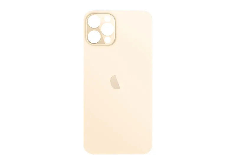 Apple iPhone 12 Pro Max Backcover Glass – (Big Hole) – Gold