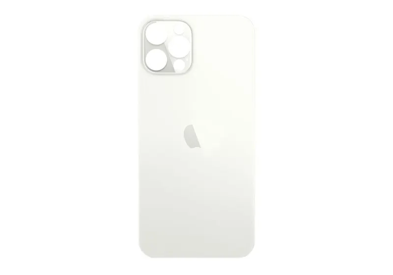 Apple iPhone 12 Pro Backcover Glass – (Big Hole) – Silver
