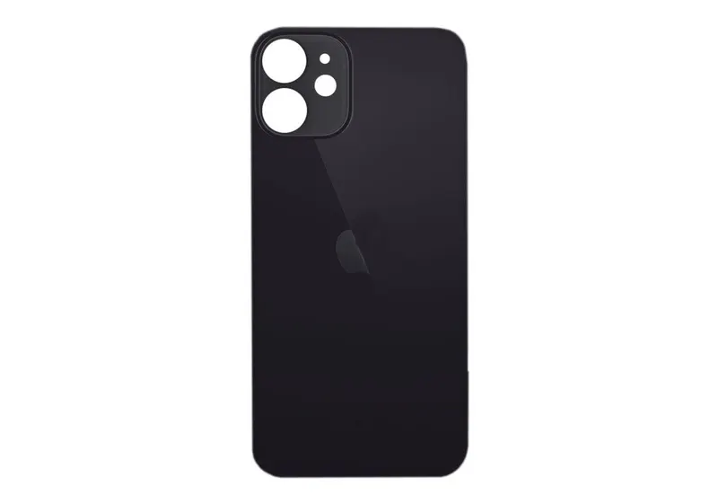 Apple iPhone 12 Mini Backcover Glass – (Big Hole) – Black