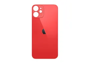 Apple iPhone 12 Mini Backcover Glass – (Big Hole) – Red