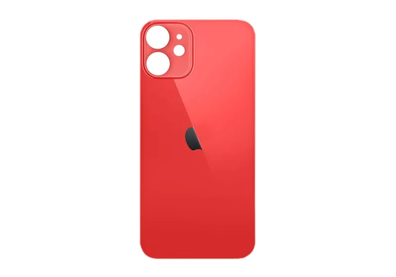 Apple iPhone 12 Backcover Glass – (Big Hole) – Red