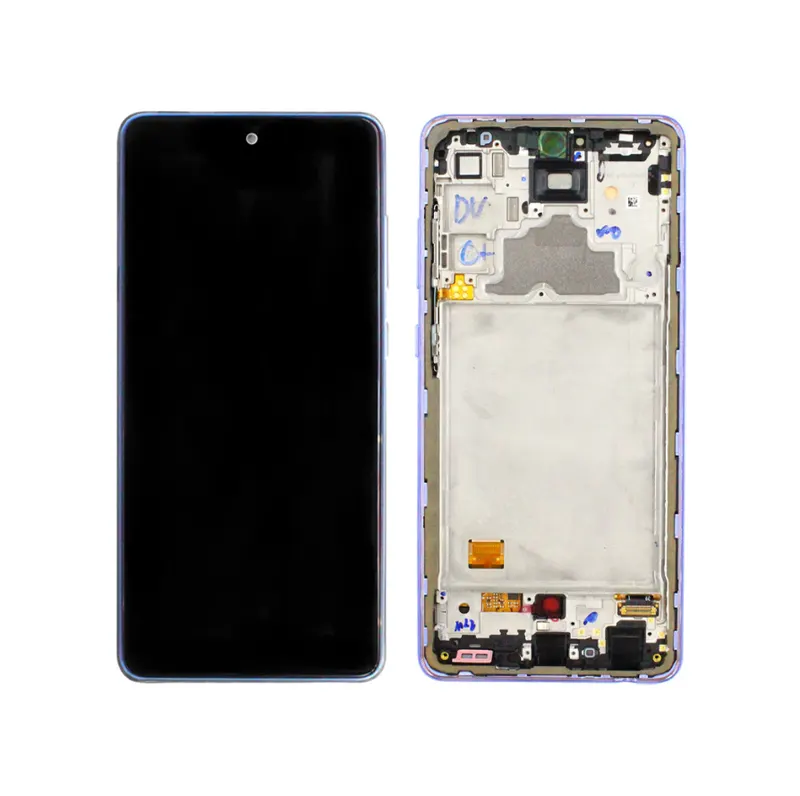Pour Samsung SM-A725F Galaxy A72 4G Ecran LCD + Touchscreen + Frame - GH82-25460C/GH82-25849C - Violet