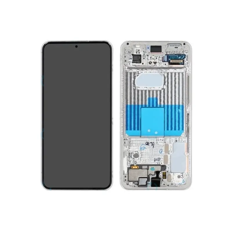 Samsung SM-S901B Galaxy S22 Ecran LCD + Ecran tactile + Cadre - GH82-27520B/GH82-27521B - Blanc