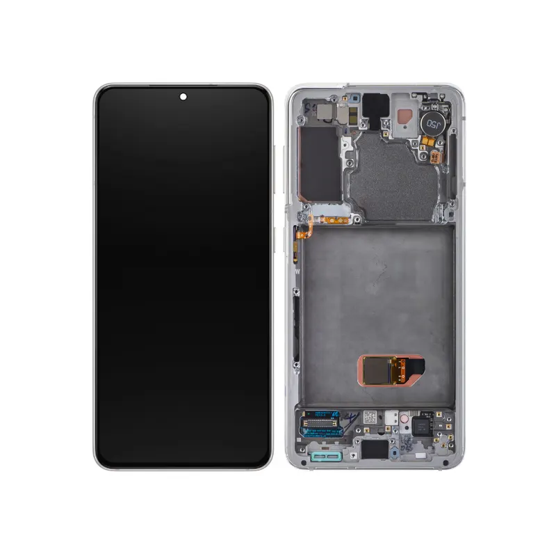 Samsung SM-G991B Galaxy S21 Ecran LCD + Ecran tactile + Cadre - GH82-27255C/GH82-27256C - Blanc