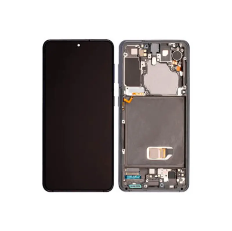 Écran LCD Vitre Tactile + Châssis Samsung Galaxy S21- GH82-27255A/GH82-27256A - Gris