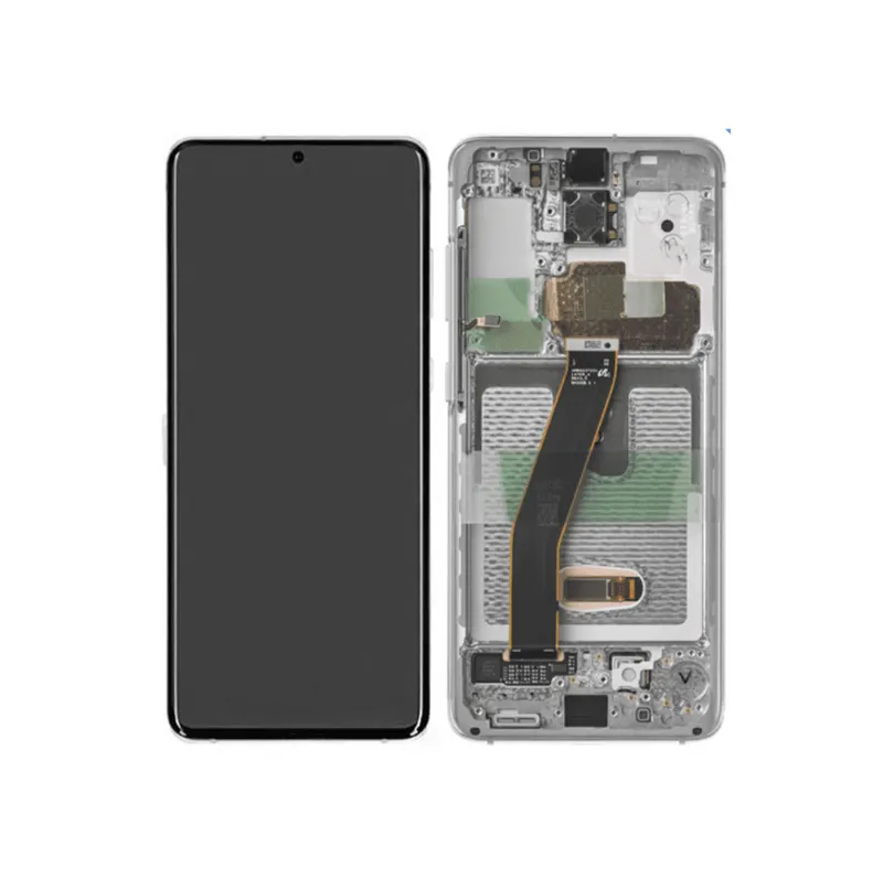 Samsung G980F Galaxy S20/G981F Galaxy S20 5G LCD Display + Touchscreen + Frame GH82-22123B/GH82-22131B Cloud White