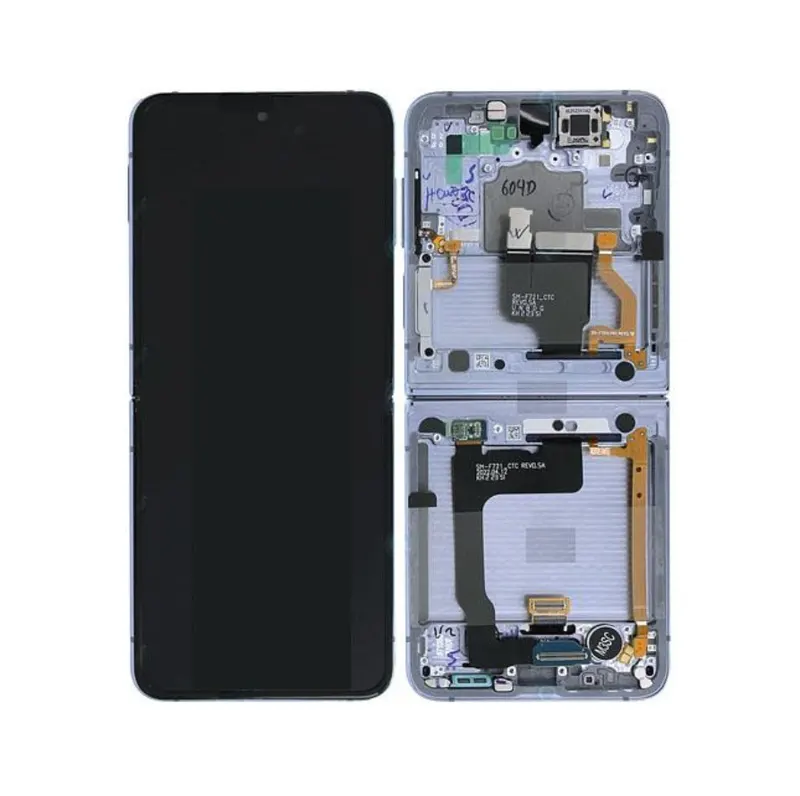 Samsung SM-F721B Galaxy Z Flip 4 LCD Display + Touchscreen + Frame - GH82-29440D/GH82-29441D/GH82-30238D/GH82-30239D - Blue
