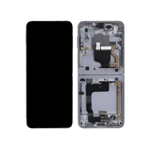 Samsung SM-F721B Galaxy Z Flip 4 LCD Display + Touchscreen + Frame - GH82-29440F/GH82-29441F/GH82-30238F/GH82-30239F - Silver