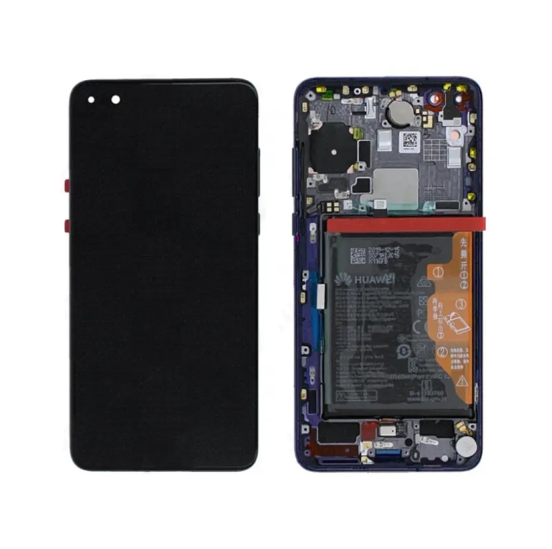 Huawei P40 Pro (ELS-NX9) LCD Display + Touchscreen + Frame Incl. Battery and Parts 02353PJG Black