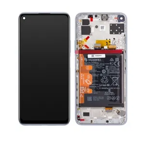 Huawei P40 Lite 5G (CDY-NX9A) Ecran LCD + Ecran tactile + Cadre - 02353SUQ - Batterie et pièces détachées incluses - Silver