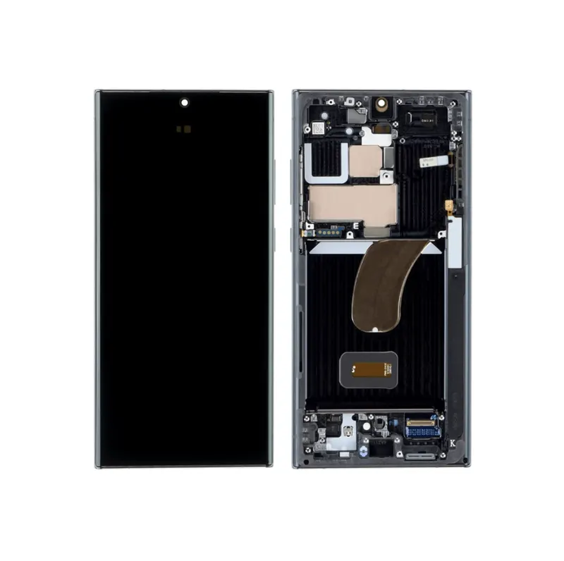 Samsung SM-S918B Galaxy S23 Ultra Ecran LCD + Ecran tactile + Cadre - GH82-30466A-SA/GH82-30465A-SA - (auto-assemblé) - Noir