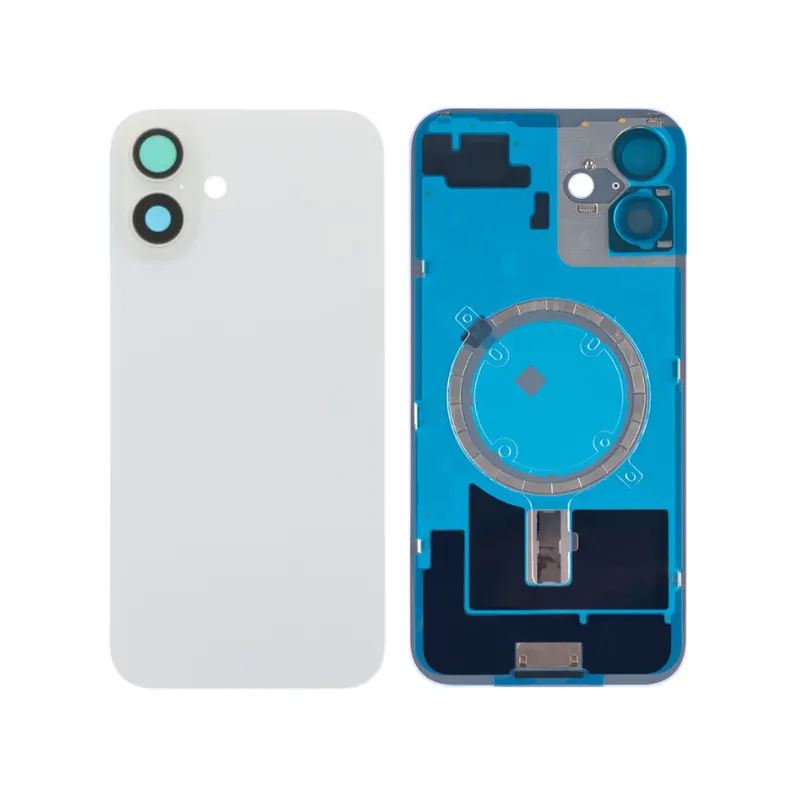 Apple iPhone 16 Plus Backcover Glass + Camera Frame + Iron Plate + NFC Magnet – White