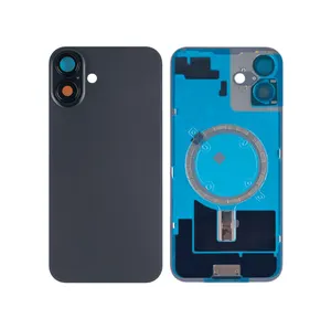 Apple iPhone 16 Backcover Glass + Camera Frame + Iron Plate + NFC Magnet – Black